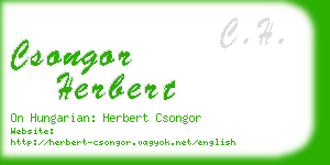 csongor herbert business card